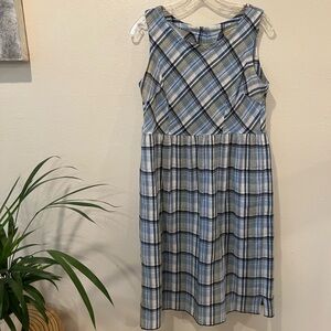 Vintage Blue and White Plaid Dress
